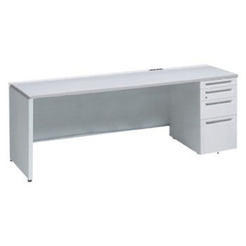 アドバンス 右片袖4段 中央引出し無 コンセント対応タイプ パネル脚 オカムラ(岡村製作所)