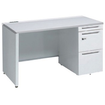 アドバンス 右片袖 中央引出し無 コンセント対応 ダイヤル錠タイプ パネル脚 オカムラ(岡村製作所)