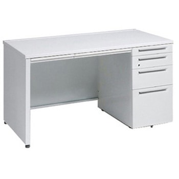 アドバンス 右片袖4段 中央引出し付(A3対応) コンセント対応タイプ パネル脚 オカムラ(岡村製作所)