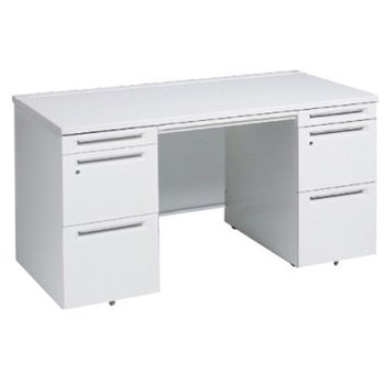 アドバンス 両袖机 中央引出し付(A3対応) コンセント対応タイプ オカムラ(岡村製作所)