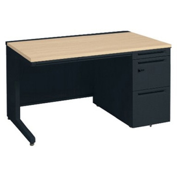 アドバンス 右片袖 中央引出し付(A3対応) コンセント対応タイプ ダイヤル錠タイプ L脚 オカムラ(岡村製作所)