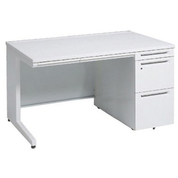 アドバンス 右片袖 中央引出し付(A3対応) コンセント対応タイプ L脚 オカムラ(岡村製作所)