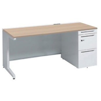 アドバンス 右片袖 中央引出し無 コンセント対応 ダイヤル錠タイプ L脚 オカムラ(岡村製作所)