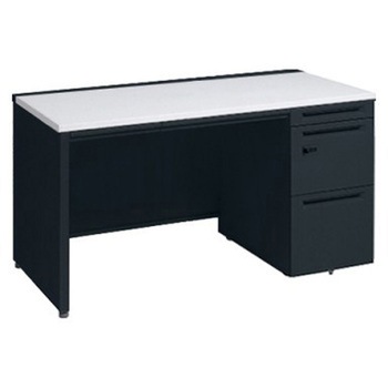 アドバンス 右片袖 中央引出し付(A3対応) コンセント対応タイプ ダイヤル錠タイプ パネル脚 オカムラ(岡村製作所)