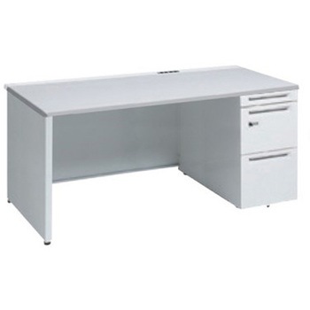 アドバンス 右片袖 中央引出し無 コンセント対応 ダイヤル錠タイプ パネル脚 オカムラ(岡村製作所)