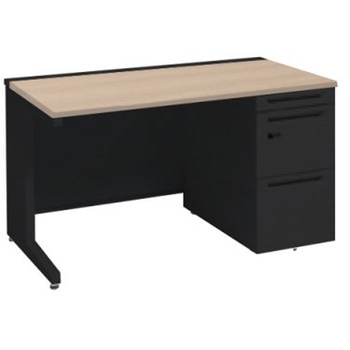 アドバンス 右片袖 中央引出し無 標準タイプ ダイヤル錠タイプ L脚 オカムラ(岡村製作所)