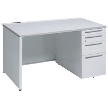 アドバンス 右片袖4段 中央引出し無 コンセント対応タイプ パネル脚 オカムラ(岡村製作所)