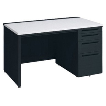 アドバンス 右片袖4段 中央引出し付(A3対応) コンセント対応タイプ パネル脚 オカムラ(岡村製作所)