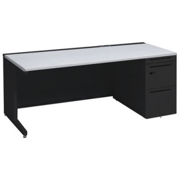 アドバンス 右片袖 中央引出し無 コンセント対応 ダイヤル錠タイプ L脚 オカムラ(岡村製作所)