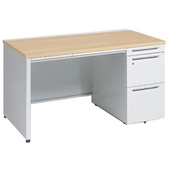 アドバンス 右片袖 中央引出し付(A3対応) コンセント対応タイプ パネル脚 オカムラ(岡村製作所)