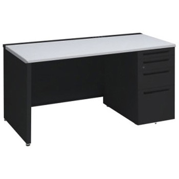 アドバンス 右片袖4段 中央引出し無 コンセント対応タイプ パネル脚 オカムラ(岡村製作所)