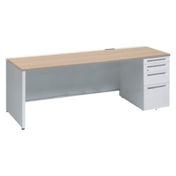 アドバンス 右片袖4段 中央引出し無 コンセント対応タイプ パネル脚 オカムラ(岡村製作所)