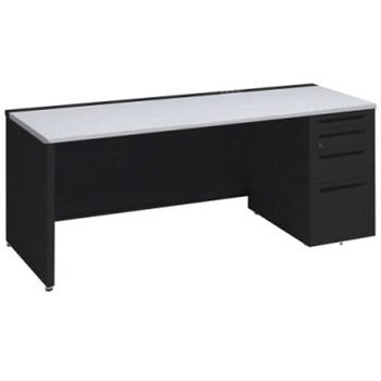 アドバンス 右片袖4段 中央引出し無 コンセント対応タイプ パネル脚 オカムラ(岡村製作所)