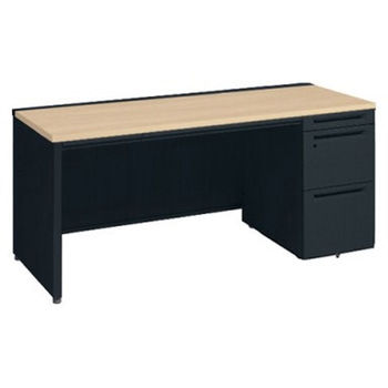 アドバンス 右片袖 中央引出し付(A3対応) 標準タイプ パネル脚 オカムラ(岡村製作所)