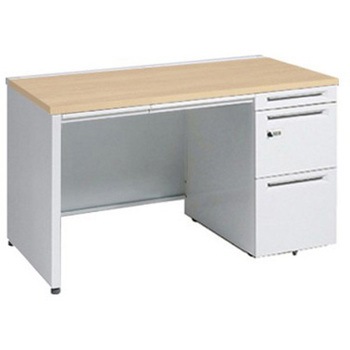 アドバンス 右片袖 中央引出し付(A3対応) コンセント対応タイプ ダイヤル錠タイプ パネル脚 オカムラ(岡村製作所)