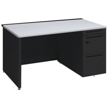 アドバンス 右片袖 中央引出し無 スタンダード ダイヤル錠タイプ パネル脚 オカムラ(岡村製作所)