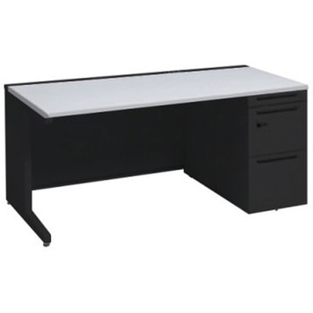 アドバンス 右片袖 中央引出し無 コンセント対応 ダイヤル錠タイプ L脚 オカムラ(岡村製作所)