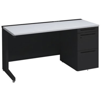 アドバンス 右片袖 中央引出し無 コンセント対応タイプ L脚 オカムラ(岡村製作所)