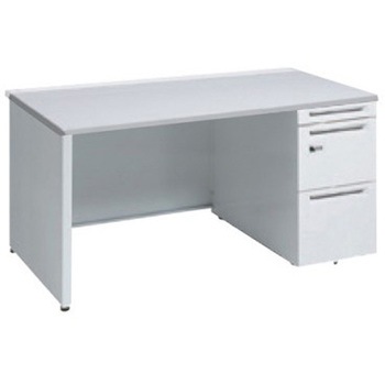 アドバンス 右片袖 中央引出し無 スタンダード ダイヤル錠タイプ パネル脚 オカムラ(岡村製作所)