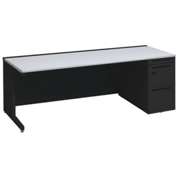 アドバンス 右片袖 中央引出し無 標準タイプ ダイヤル錠タイプ L脚 オカムラ(岡村製作所)