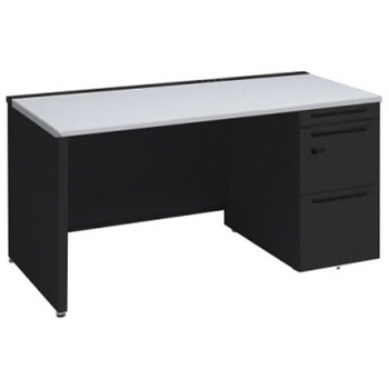 アドバンス 右片袖 中央引出し無 コンセント対応 ダイヤル錠タイプ パネル脚 オカムラ(岡村製作所)