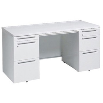 アドバンス 両袖机 3段B5 中央引出し付(A3対応) スタンダードタイプ オカムラ(岡村製作所)