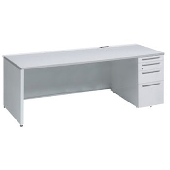 アドバンス 右片袖4段 中央引出し無 コンセント対応タイプ パネル脚 オカムラ(岡村製作所)