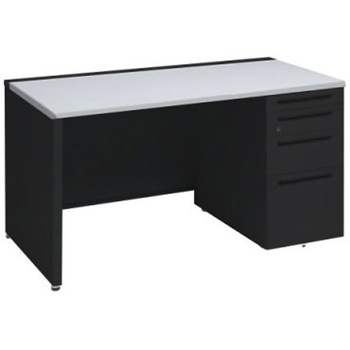 アドバンス 右片袖4段 中央引出し無 標準タイプ パネル脚 オカムラ(岡村製作所)