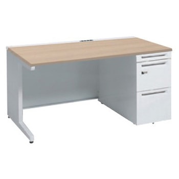 アドバンス 右片袖 中央引出し無 コンセント対応 ダイヤル錠タイプ L脚 オカムラ(岡村製作所)