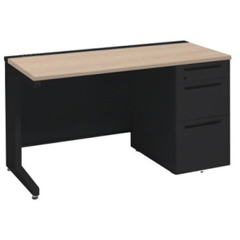 アドバンス 右片袖3段B5 中央引出し無 コンセント対応タイプ L脚 オカムラ(岡村製作所)