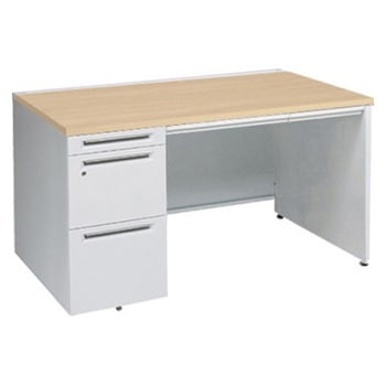 アドバンス 左片袖 中央引出し付(A3対応) コンセント対応タイプ パネル脚 オカムラ(岡村製作所)