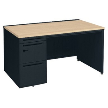 アドバンス 左片袖 中央引出し付(A3対応) コンセント対応タイプ ダイヤル錠タイプ パネル脚 オカムラ(岡村製作所)