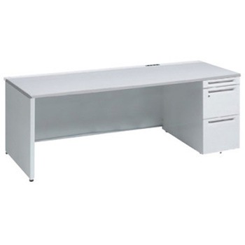 アドバンス 右片袖 中央引出し無 コンセント対応タイプ パネル脚 オカムラ(岡村製作所)