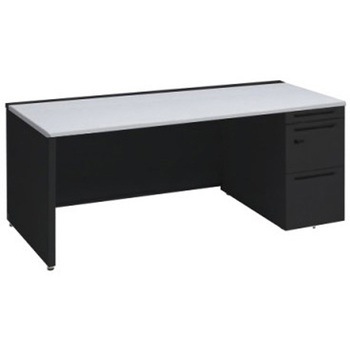 アドバンス 右片袖 中央引出し無 スタンダード ダイヤル錠タイプ パネル脚 オカムラ(岡村製作所)