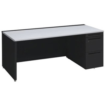 アドバンス 右片袖 中央引出し無 標準タイプ パネル脚 オカムラ(岡村製作所)