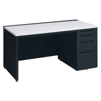 アドバンス 右片袖4段 中央引出し付(A3対応) コンセント対応タイプ パネル脚 オカムラ(岡村製作所)