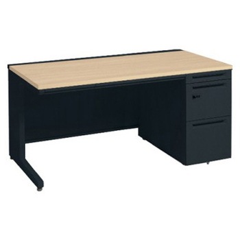 アドバンス 右片袖 中央引出し付(A3対応) コンセント対応タイプ ダイヤル錠タイプ L脚 オカムラ(岡村製作所)