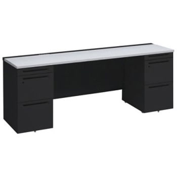 アドバンス 両袖机 中央引出し無 コンセント対応タイプ オカムラ(岡村製作所)