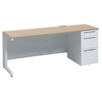 アドバンス 右片袖3段B5 中央引出し無 コンセント対応タイプ L脚 オカムラ(岡村製作所)