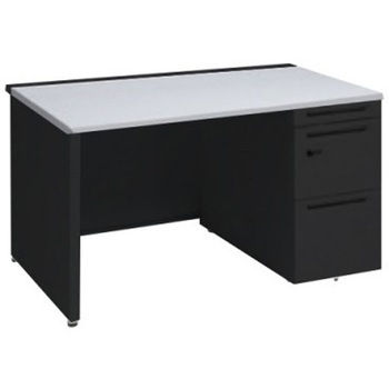 アドバンス 右片袖 中央引出し無 スタンダード ダイヤル錠タイプ パネル脚 オカムラ(岡村製作所)