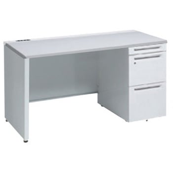 アドバンス 右片袖 中央引出し無 コンセント対応タイプ パネル脚 オカムラ(岡村製作所)