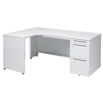 アドバンス L型左用右片袖3段引出付(A3対応) 配線カバー標準タイプ オカムラ(岡村製作所)