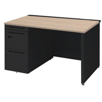 アドバンス 左片袖 中央引出し無 コンセント対応 ダイヤル錠タイプ パネル脚 オカムラ(岡村製作所)