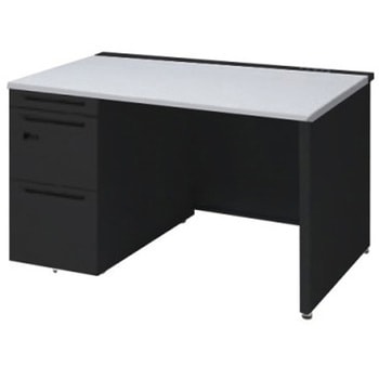 アドバンス 左片袖 中央引出し無 コンセント対応 ダイヤル錠タイプ パネル脚 オカムラ(岡村製作所)