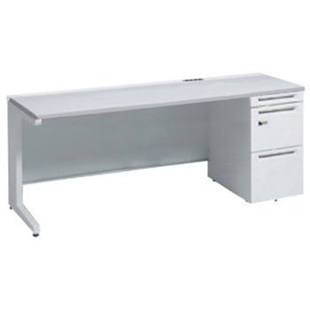 アドバンス 右片袖 中央引出し無 コンセント対応 ダイヤル錠タイプ L脚 オカムラ(岡村製作所)