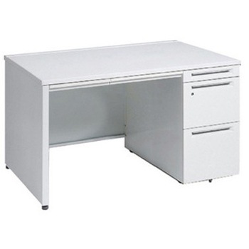 アドバンス 右片袖 中央引出し付(A3対応) コンセント対応タイプ パネル脚 オカムラ(岡村製作所)