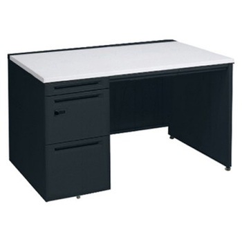 アドバンス 左片袖 中央引出し付(A3対応) コンセント対応タイプ ダイヤル錠タイプ パネル脚 オカムラ(岡村製作所)