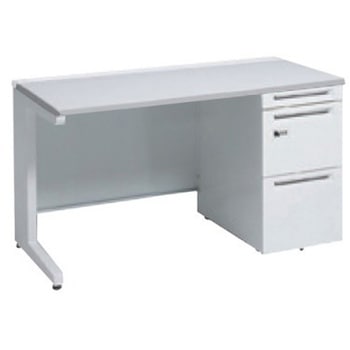 アドバンス 右片袖 中央引出し無 標準タイプ ダイヤル錠タイプ L脚 オカムラ(岡村製作所)