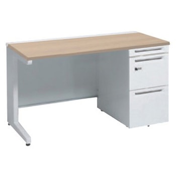 アドバンス 右片袖 中央引出し無 標準タイプ ダイヤル錠タイプ L脚 オカムラ(岡村製作所)