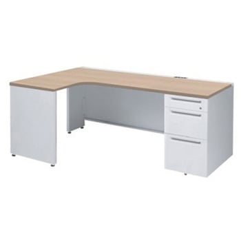 アドバンス L型左用右片袖3段B5引出無 配線カバーコンセント対応タイプ オカムラ(岡村製作所)